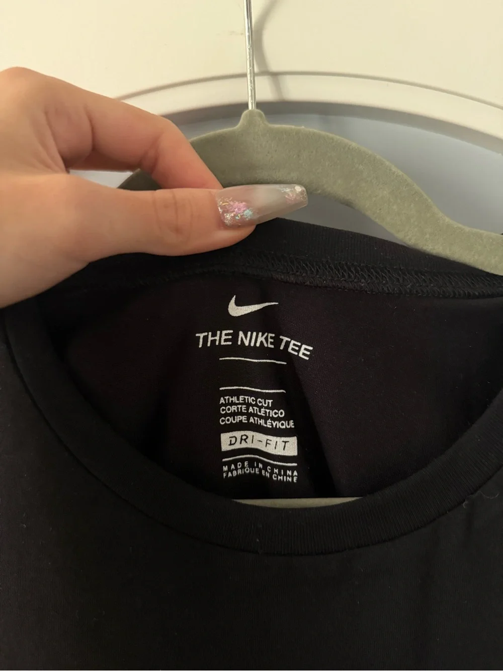 Nike Dri-FIT Training Remake Pearl Cut-Out T-Shirt | Black | Size L